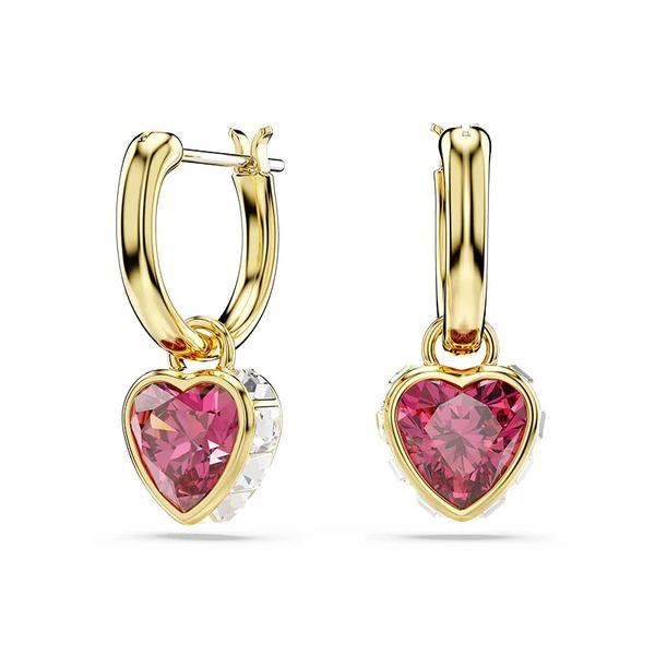 Heart drop earrings